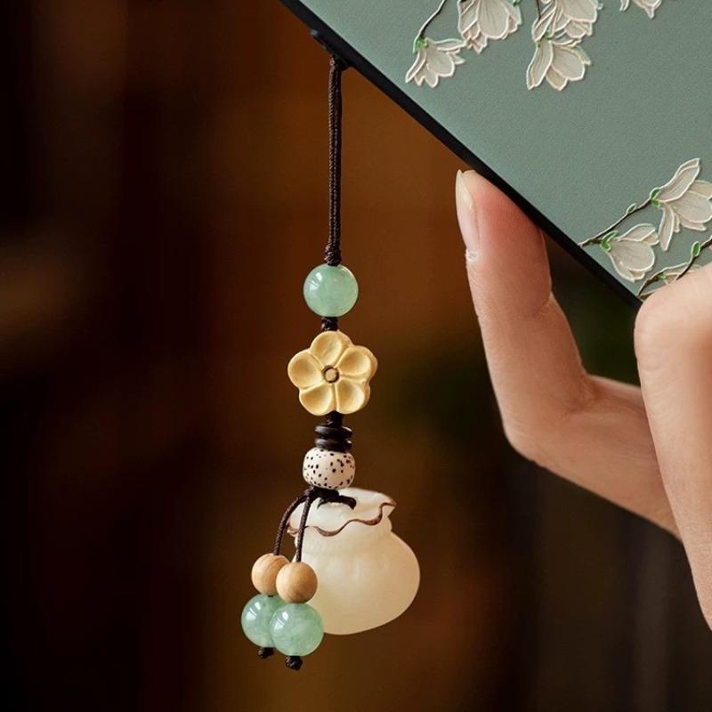 

Creative Handmade Bodhi Money Pouch Mobile Phone Chain Pendant Car Keychain Wealth-Attracting Fortune Pouch Bag Pendant