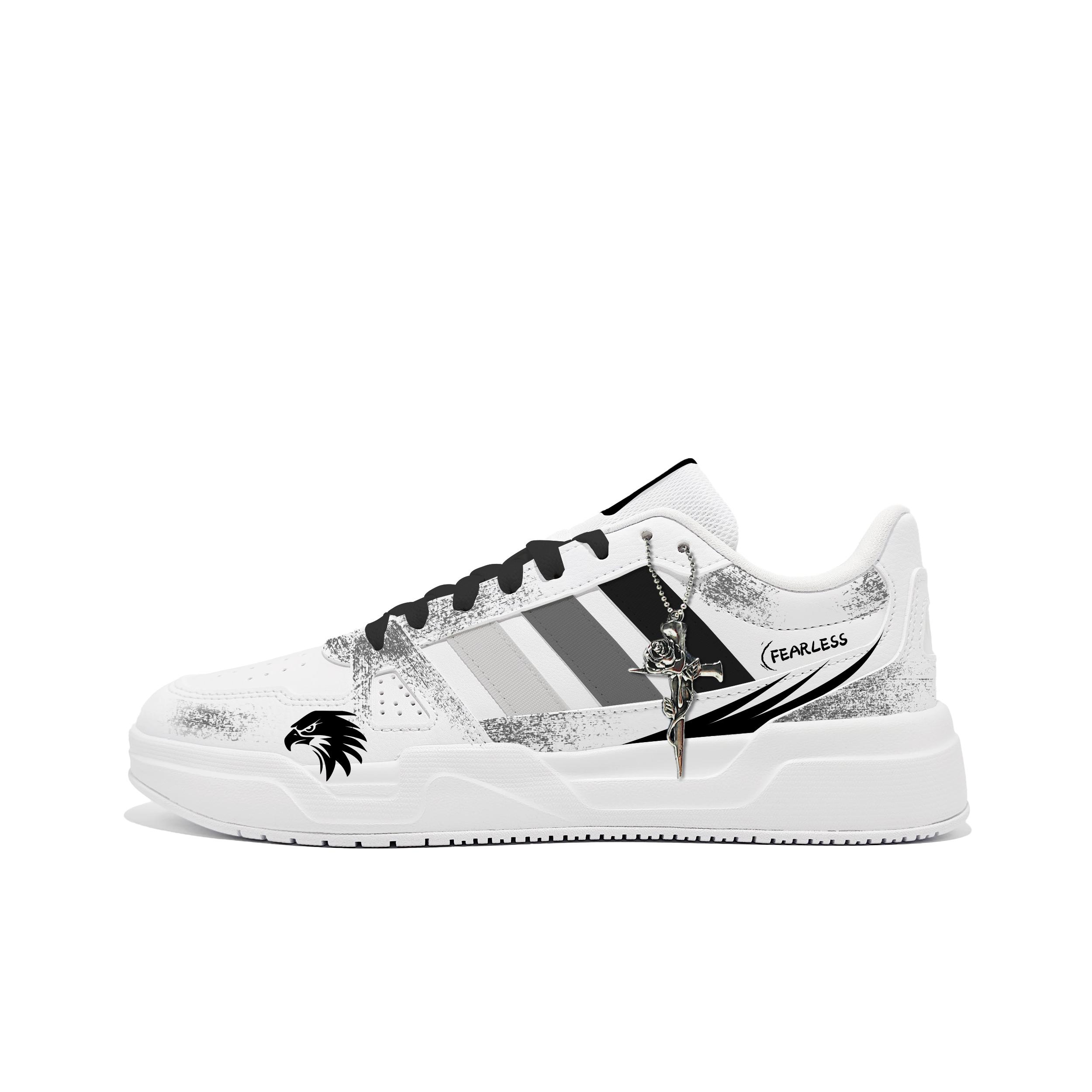 Adidas LITE BALLER Hawkeye PU Low top Skateboard Shoes Unisex Black White JS4358(Team1879-) 39⅓