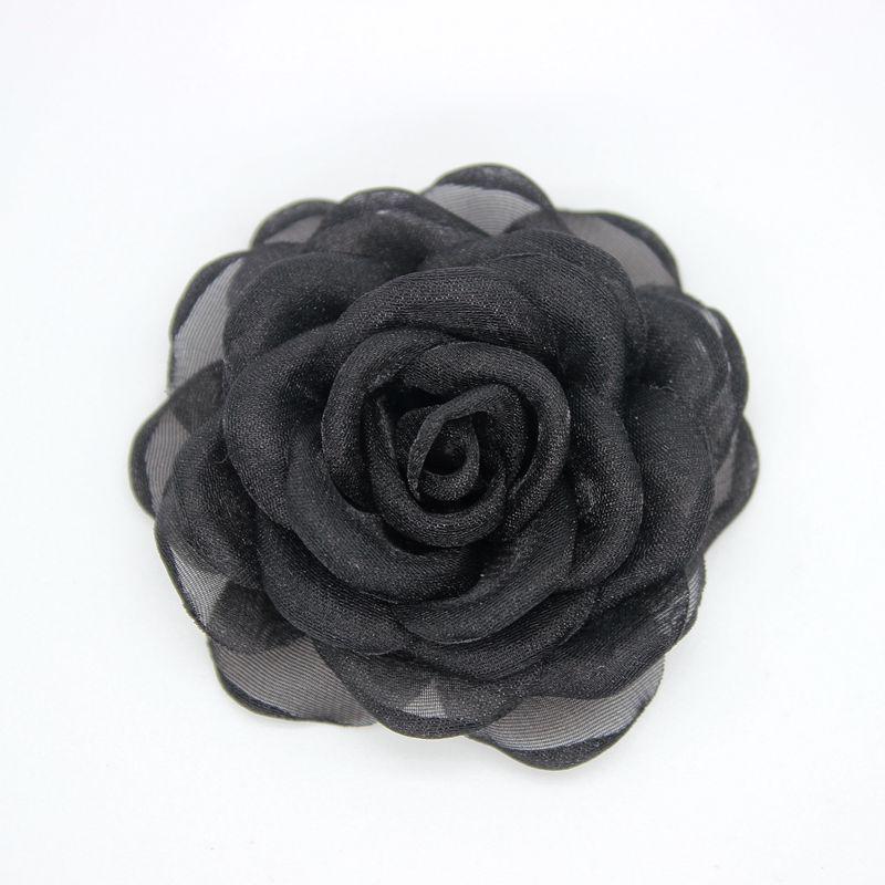 Elegant High-End Silk Camellia Brooch for Ladies