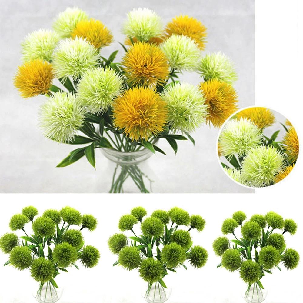 5pcs High Quality Bouquets 26cm Silk Dandelion Flowers Real Touch Decor Home Decorative Fake Artificial Flower