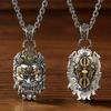 Nouă Tendință Chineză Pandantiv Mască Vajra Yaksha Gotic Retro Modă Bărbați Amuletă de Lux Bijuterii Stil Tibetan