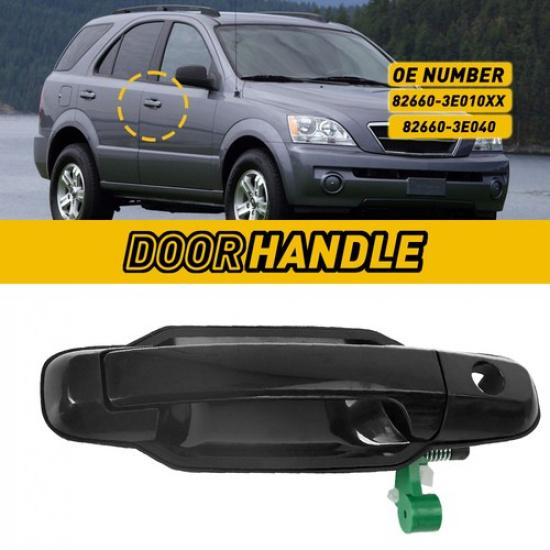 Handle Exterior Door for Kia 2003-2009 Sorento Passenger Right Black Front