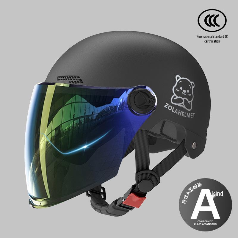 Women's Lightweight Ventilated Electric Scooter Helmet with Sun & Ear Protection - All-Season 3C Certified Half Helmet