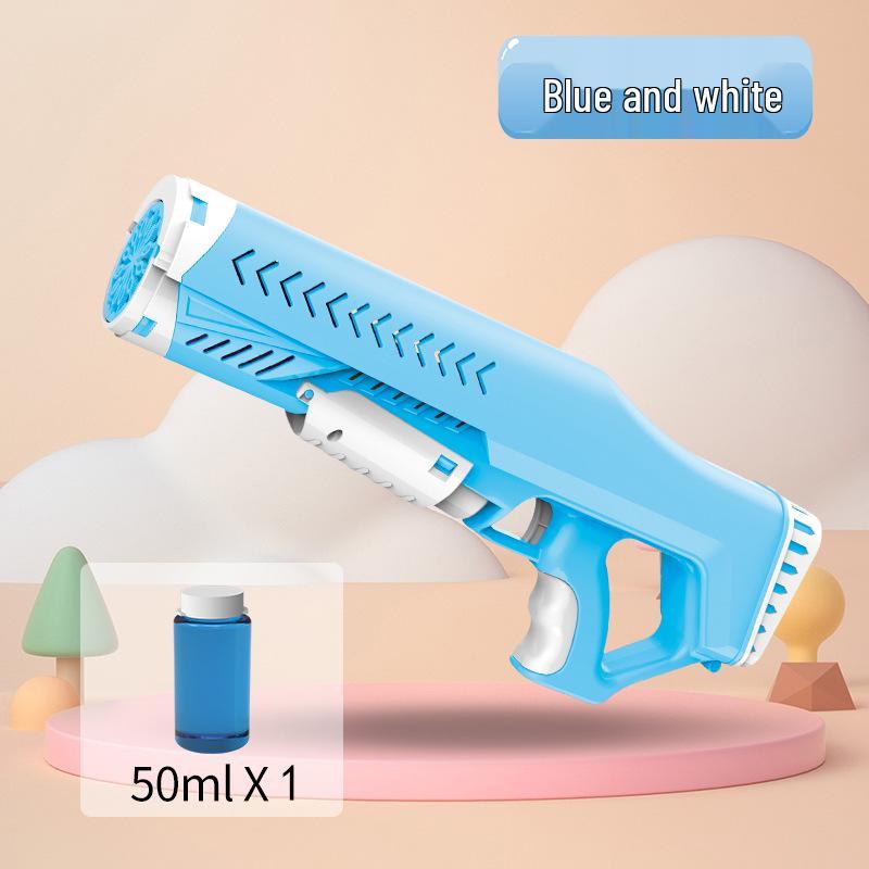 Electric Handheld Bubble Blower with Lights - Children's Automatic Bubble Gun Toy