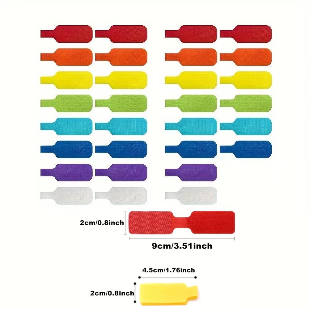 5-50Pcs Self-Adhesive Cable Labels, Reusable Waterproof Wire Marking Stickers, Fiber Cable Tags for Office Home Wire Organizer