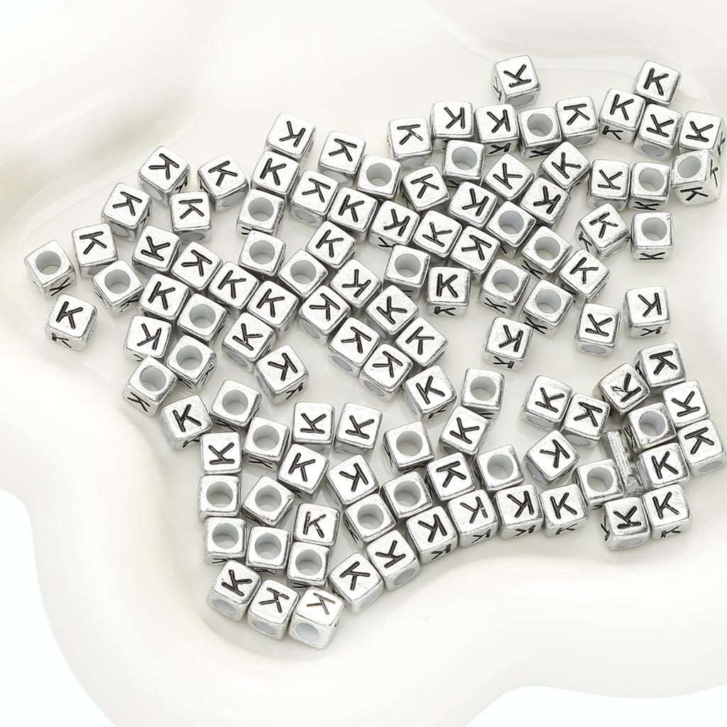 Mărgele Handmade Mărgele Acrilice Alfabet Mărgele Pătrate Mărgele Plate Mărgele Rotunde Handmade DIY Accesorii Bijuterii Mărgele Distanțiere Brățară Mărgele Înșirate Manual