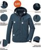 Зимняя куртка G.I.G.A. DX by Killtec Funktionsjacke GW MN JCKT dunkel rauchblau