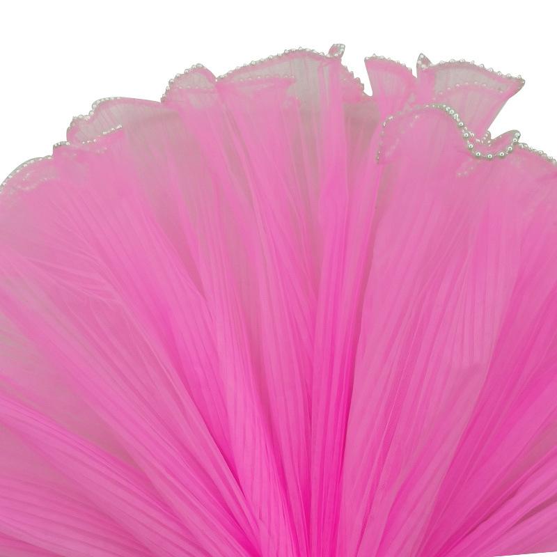 

Pearl Edge Bouquet Roll 4m Mesh Wave Yarn Pretty Packaging Lace Paper For Wedding Party Rose-Pearl Edge