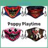 Poppy Playtime Huggy Wuggys Halloween Cotton Face Mask For Adults Adjustable Breathable