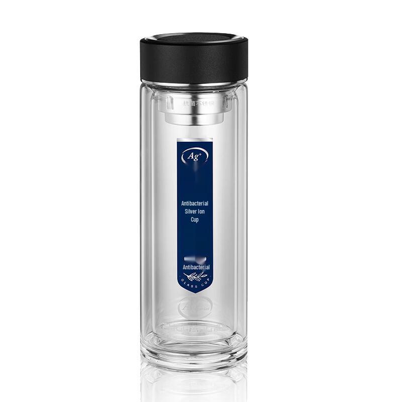 FUGUANG 400ml Silver Ion Antibacterial Double-Layer Glass Cup