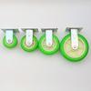 Heavy-Duty Silent Industrial Caster Wheel - Transparent Green Elastic Trolley/Cart Wheel