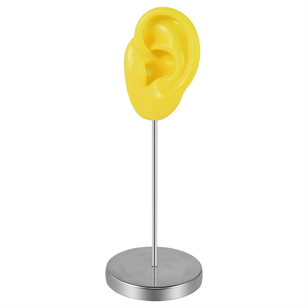 Zinc Zinc Alloy Stand Silicone Ear Model Piercable Earrings Display Stand Human Ear Model Rack  Girls Women