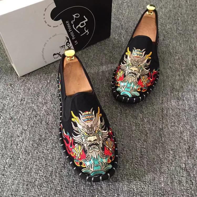 

Этнический стиль вышивка старая Пекинская ткань обувь мужская дышащая ткань обувь подошва из говяжьих сухожилий холст обувь ручной работы нескользящая обувь Doudou 45