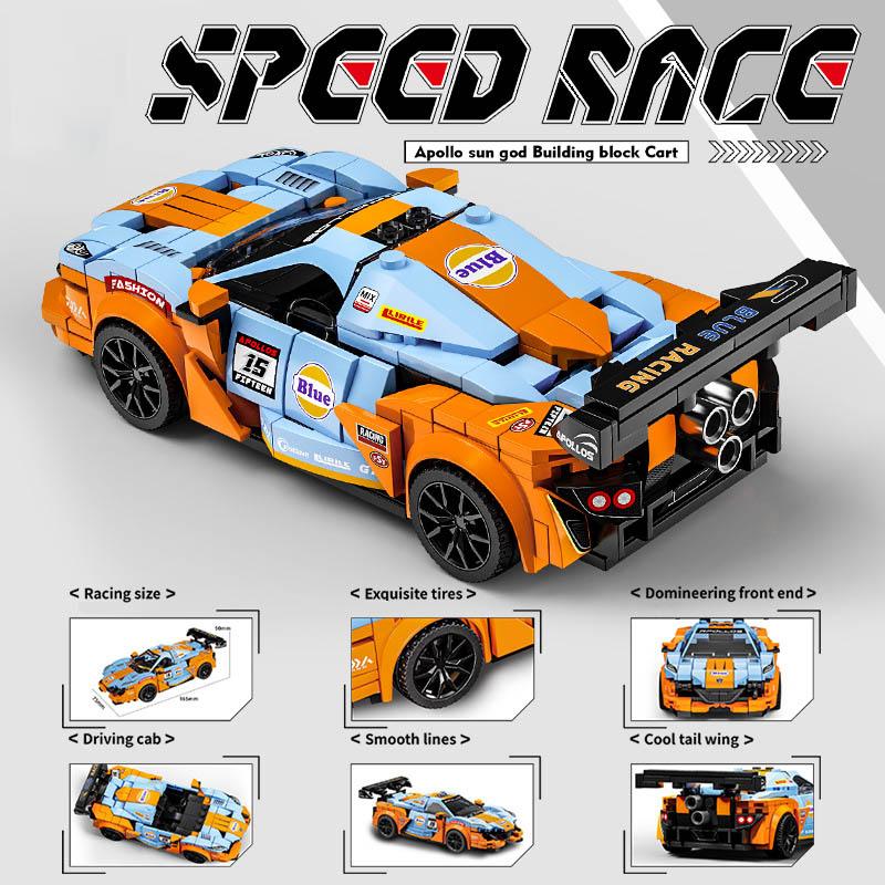 Technical City Racing Car Building Blocks Set GT3 RS6 Supercar Model MOC Sport Cars Bricks Toys For Children Boys Christmas Gift