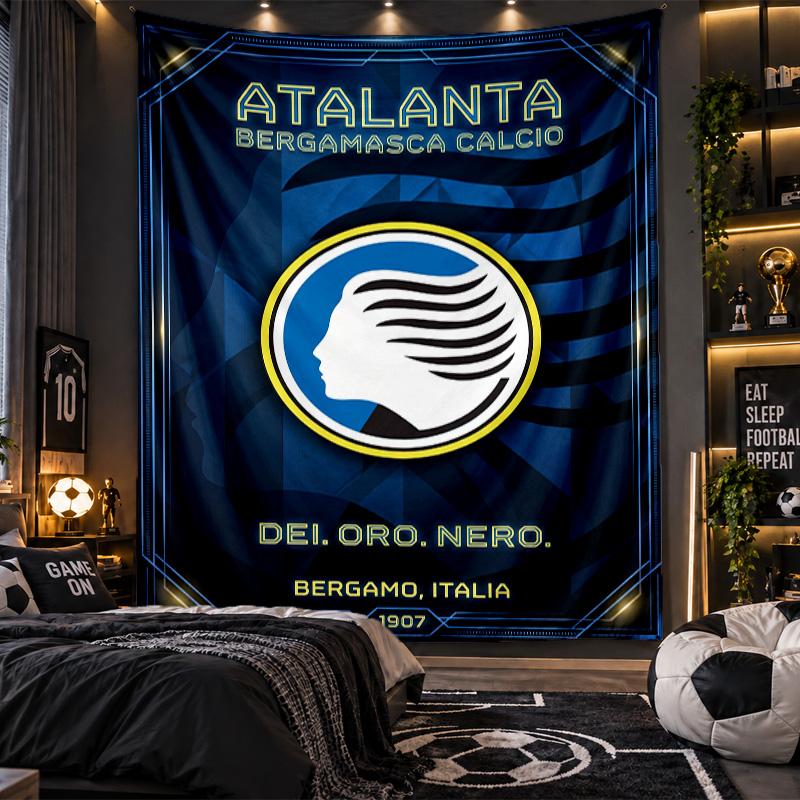 Wandbehang Tapisserie Atalanta FC Druckstoff für Wohnzimmer Schlafzimmer Heimdekoration