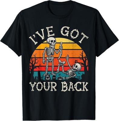 Retro Ma olen su selja taga Naljakas Halloweeni Kolju Kostüüm T-särk unisex T-särk