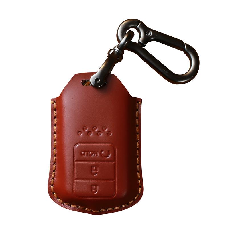 Car key bag, suitable for Honda car keys, handmade first-layer cowhide key cover