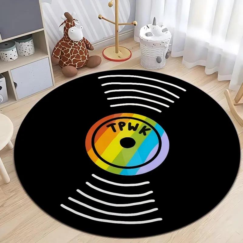 CD Cartoon Circular Carpet Floor Mat Living Room Sofa Mat  Sports Room Bed Rug Carpet Any Design Decoration