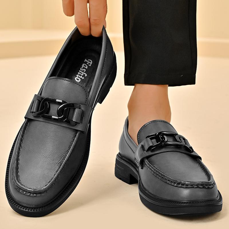 Business Elegant Men Social Casual Shoes  bottom Loafers For Men Comfortable Classic Black outdoor party wedding men's shoes