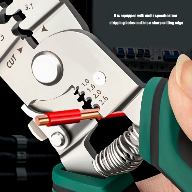 Compact Multipurpose Cable Cutter Tool Wire Crimping Stripping Pliers with Ergonomic Design For Electricians Maintenance