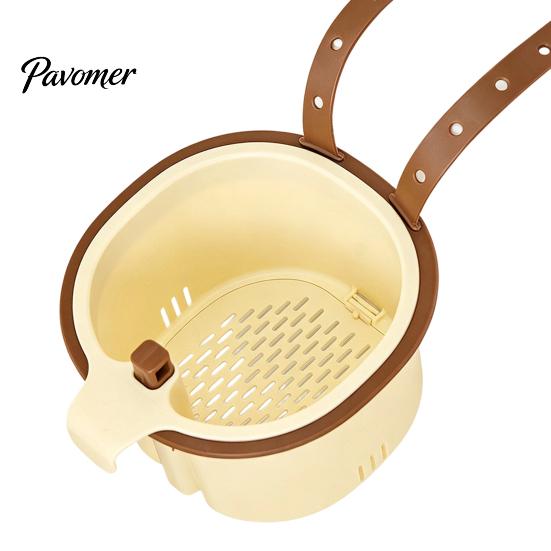 Practical Kitchen Sink Organizer Strainer Basket, Automatic Dumping Design, Hanging Durable PP Drain Filter Faucet Food Catcher, for Cleaning