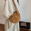 PU Suede Bucket Bag Women's Crossbody Shoulder Tote with Drawstring Closure Fashion Mini Handbag