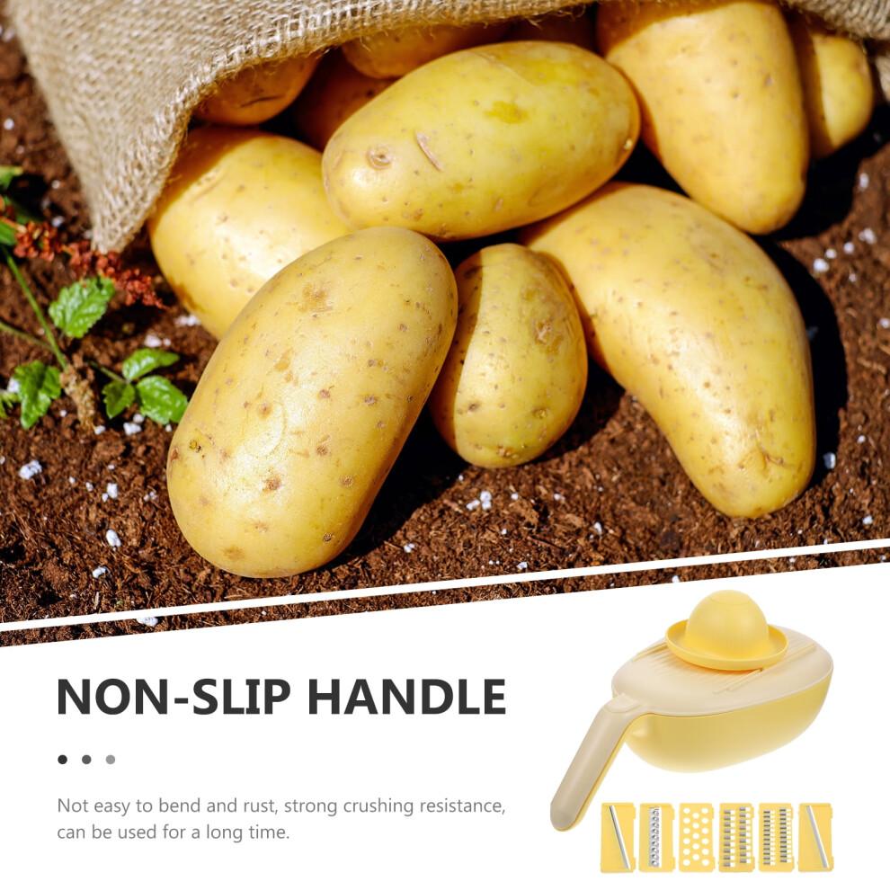 Guangmc Handheld Mandoline Slicer with Container - Yellow