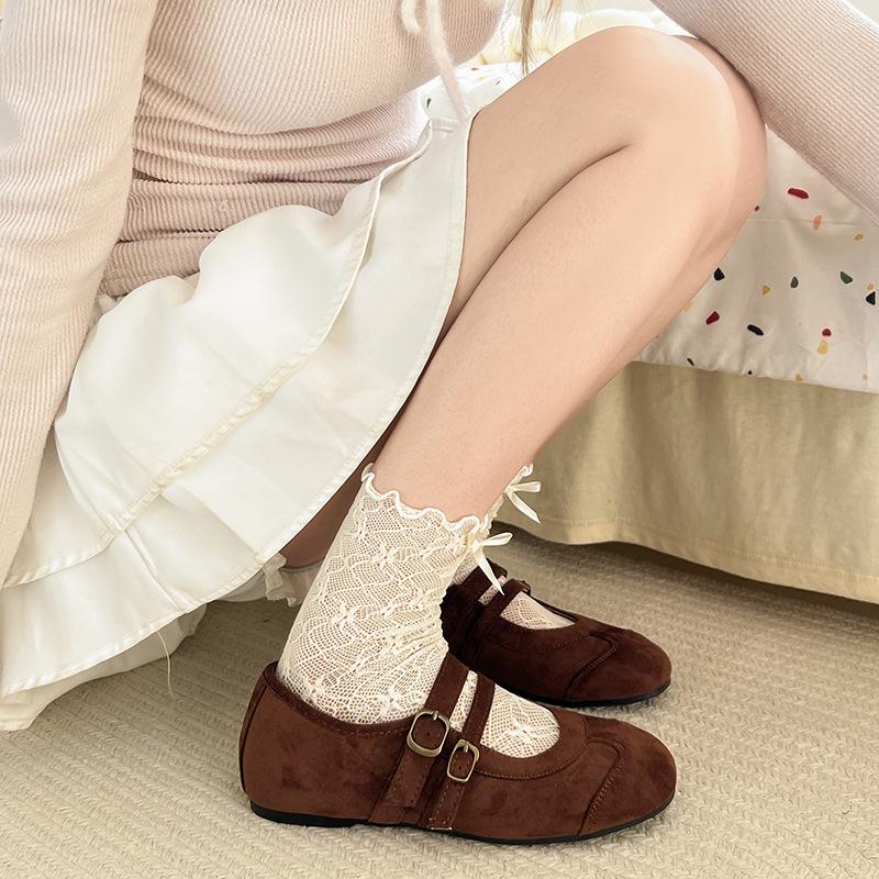 Fashion versatile retro design sense niche Mary Jane shoes women's 2025 autumn and winter new literary Mori flat shoes