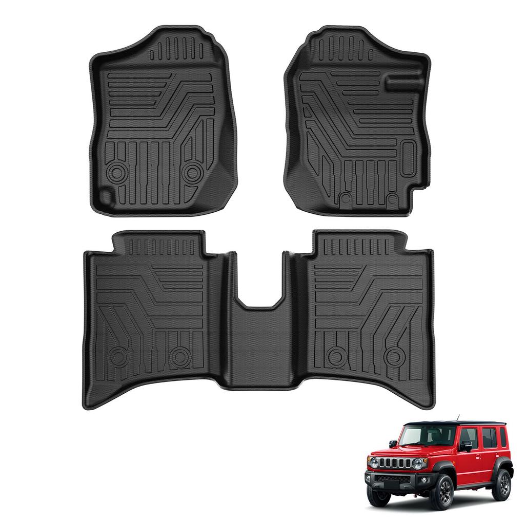 Cartist 3D Floor Mats for Jimny Nomad JC74 Manual JIMNY NOMADE JC74W Wagon 2025 Present and TPE Custom Easy Protective Car Set for and Second Row