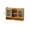 90CM Retro 2 Door Sliding Cabinet Three Layers of Storage Space,Suitable for Bathrooms,Kitchens,Dining Rooms,Natural