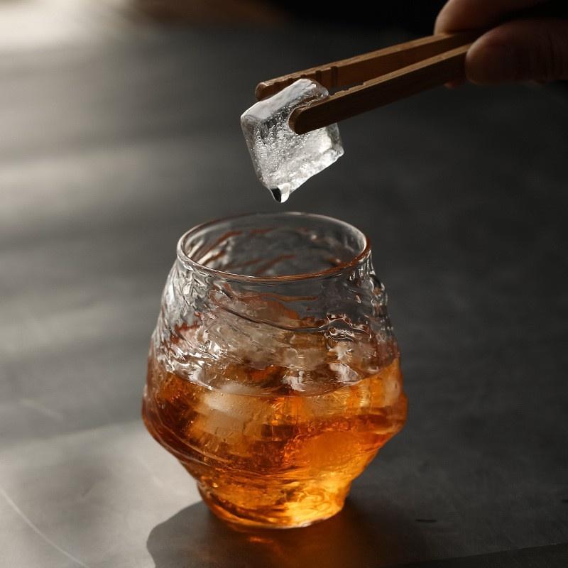 350ml Creative Water Cup Japanese Style Whiskey Glass Retro Hazy Hammer Wine Tumbler Drinking Cup XO Cognac Brandy Whisky Mug