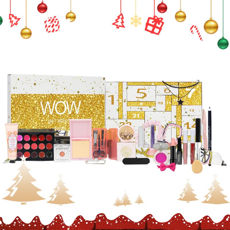24 Days Beauty Advent Calendar Makeup Set Christmas Countdown Calendar girl Make up set Lipstick Eye Shadow Lip Gloss Cosmetic