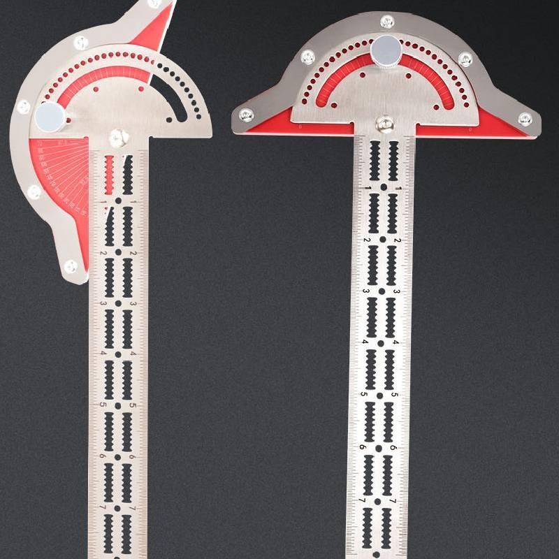 Woodworkers Edge Rule Stainless Steel Clear Scale Angle Measurement Tool 10 Inch