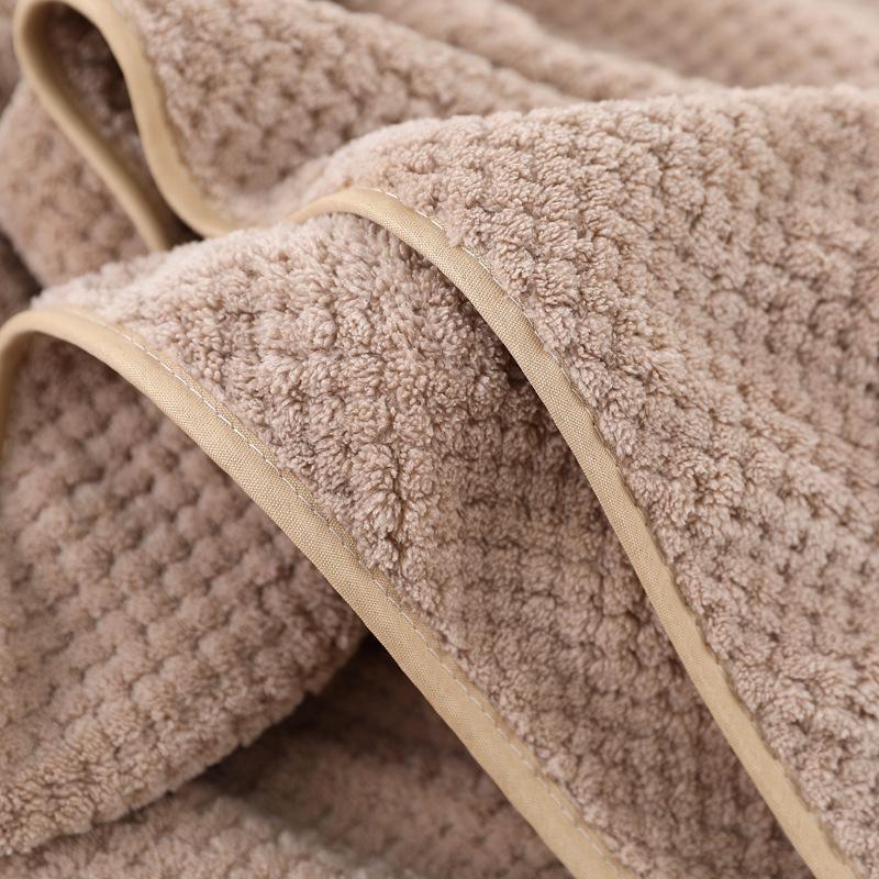 thick and big Bamboo Charcoal Coral Velvet Bath Towel For Adult Soft Absorbent Microfiber Fabric Towel Household Bathroom Towel