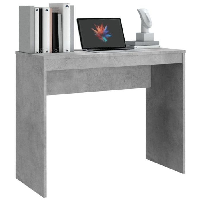 VidaXL Bureau Gris béton 90x40x72 cm Bois d'ingénierie 800382