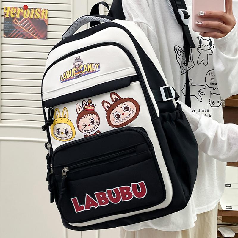 LABUBU Rucksack Schultasche Rucksack Kindertasche LABUBU Grundschulrucksack Mädchen Junge Schulrucksack 6 Farben