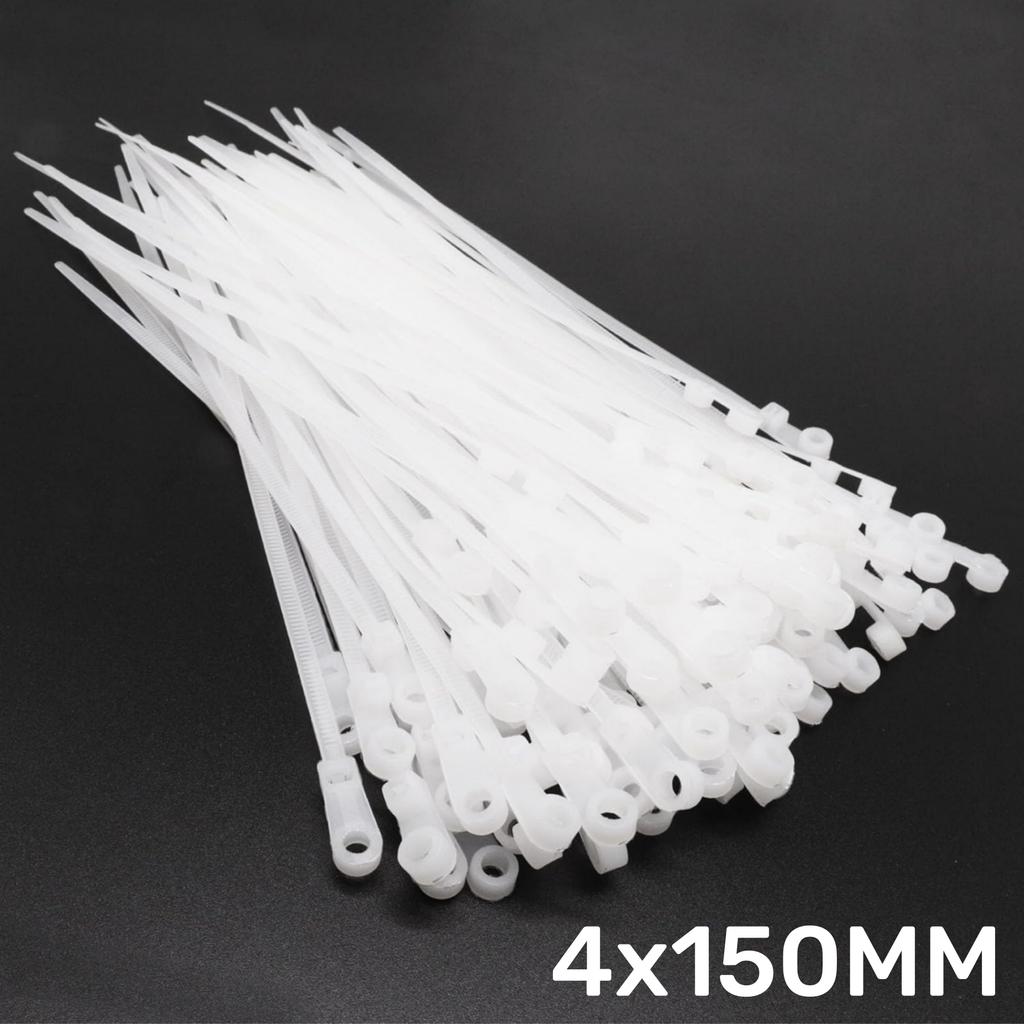 100-1000PCS Screw Hole Cable Ties Heavy Duty Adjustable Self-locking Nylon Cable Ties DIY Office Cables Wire Fasten Organizer