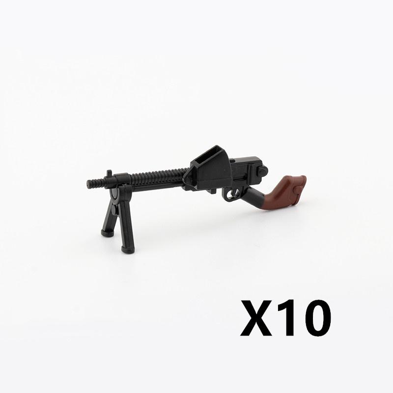 5/10 WW2 Soldier Weapons Building Block Two-color Printing Machine Rifle Submachine Sniper Guns Military Accessories Block Bricks C238