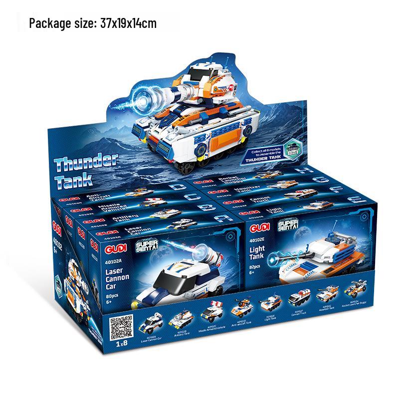 Gudi 8-in-1 Super Robot Team: Transforming Building Blocks Set for Kids