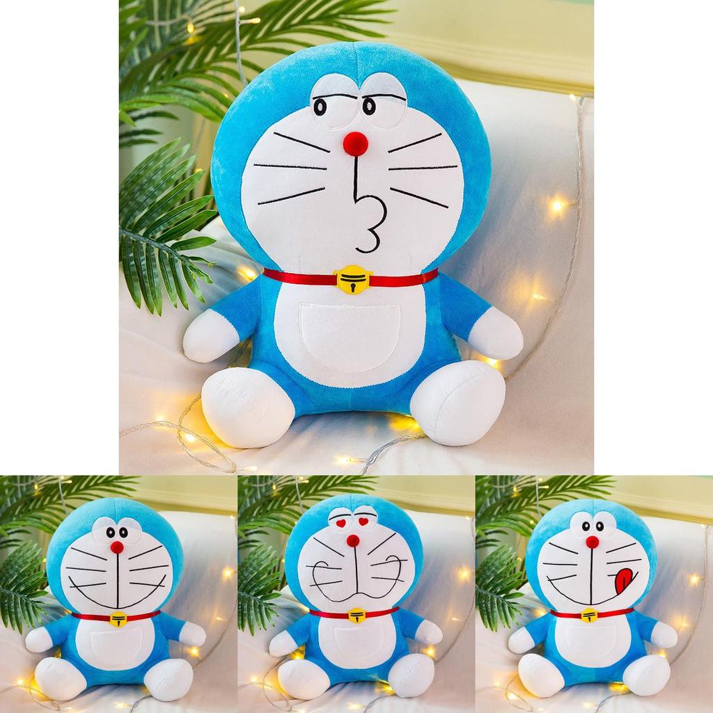 Doraemon Plush Toy Long Pile Stuffed Doll With Pp Cotton Filling For Kids Gift Special Characters Included