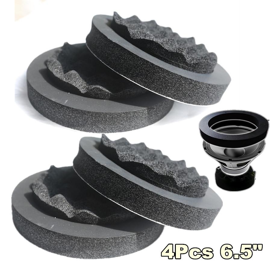 

6.5 4Pc Door Speaker Bass Ring Foam Woofer Pad Noise Sound Insulation Cotton Us