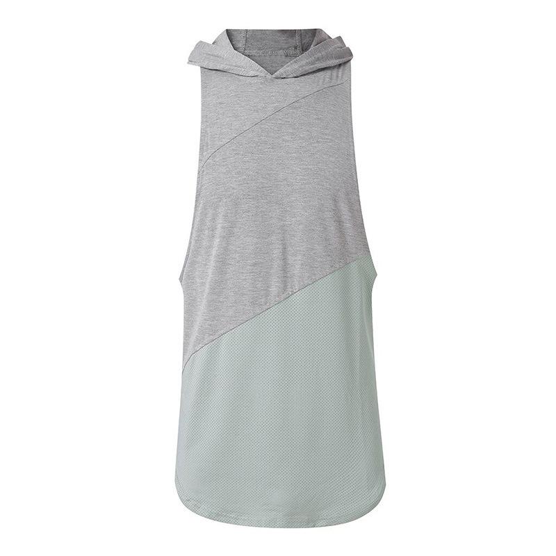 New Sports Vest Men'S Loose Summer Pure Cotton Fitness And Bodybuilding Quick Drying Sleeveless Shoulder White Base Shirt Sleeveless T-Shirt