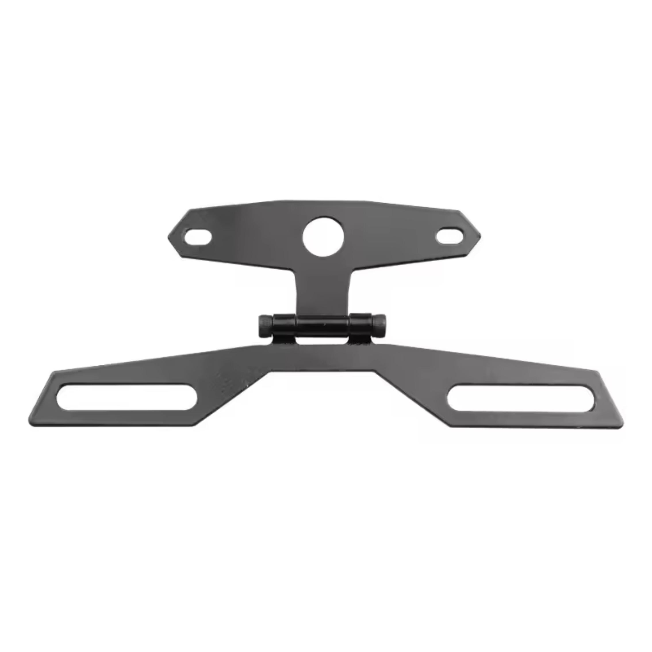 Universal Motorcycle License Plate Bracket Taillight Mount Support Folding Number Plate Frame Holder Mount Motorbike Accessories чёрный