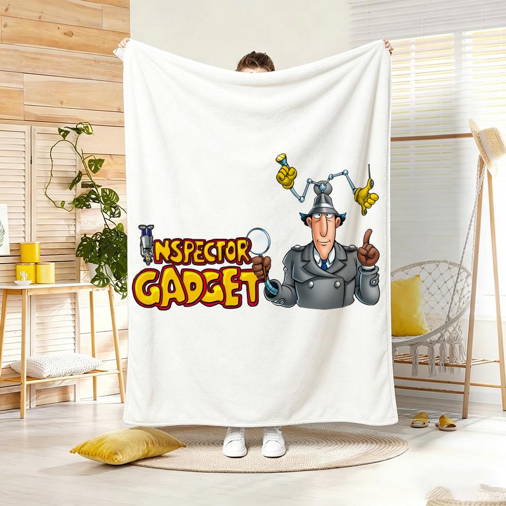 Anime I-Inspector GadgetS Throw Lightweight  Flannel Blanket Soft Skin-friendly for Summer Cooling