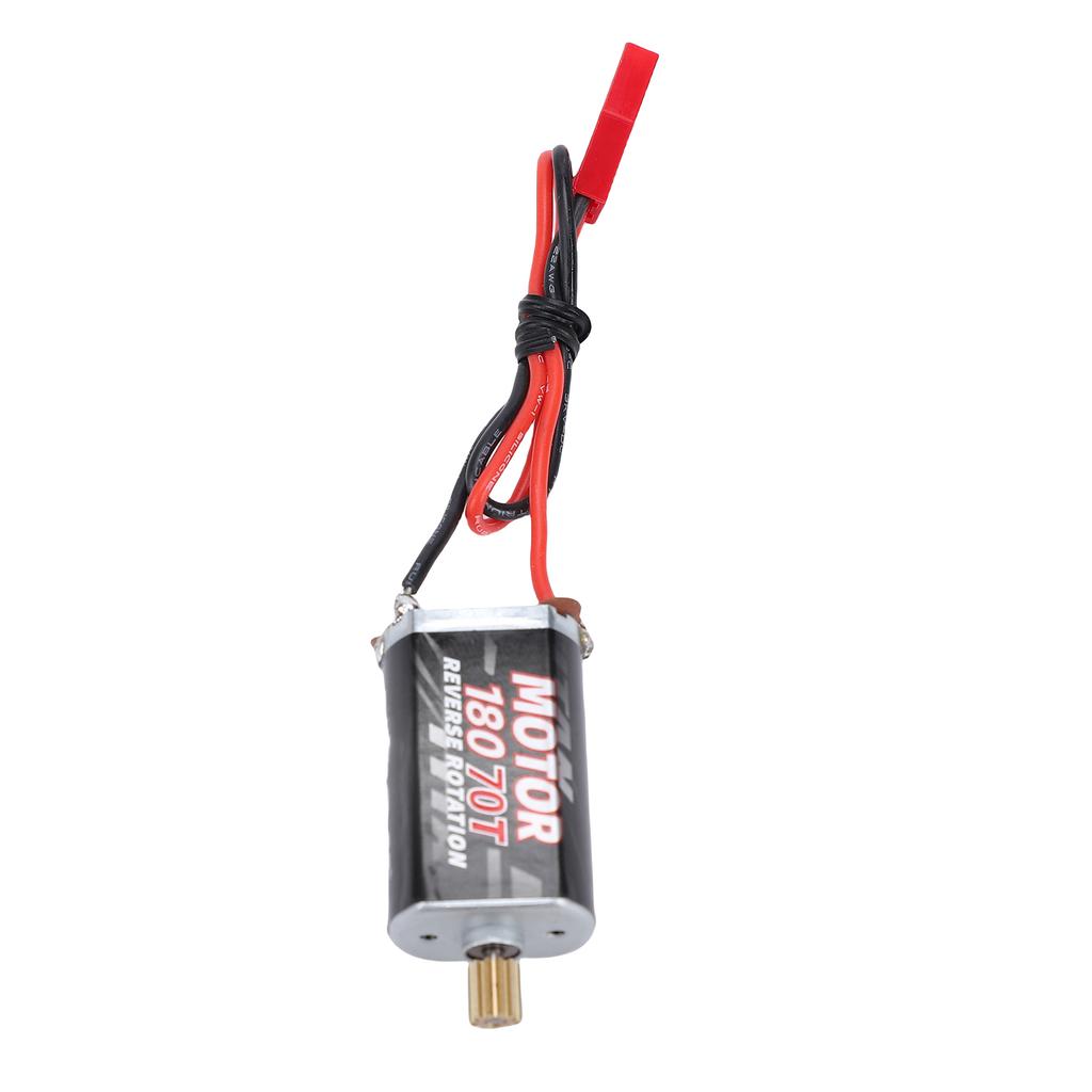   High Strength 180 Brushed Motor JST Female Plug 70T, Low Noise Brushed Motor with 11T Gear for 1Celsius24 1Celsius18 Scale Model Cars, Convenient to