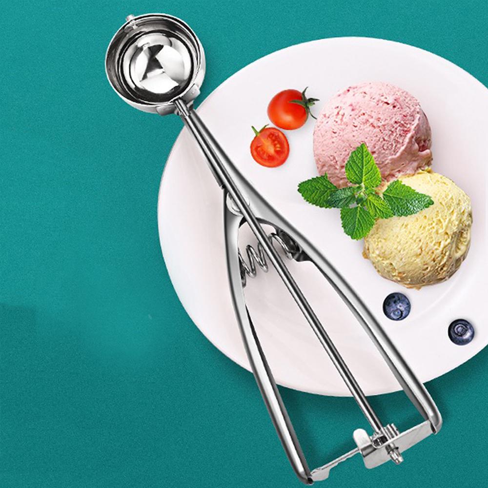 Iskremspade med utløser Rustfritt stål Kakespade for baking Frukt Kakerøre Cupcake