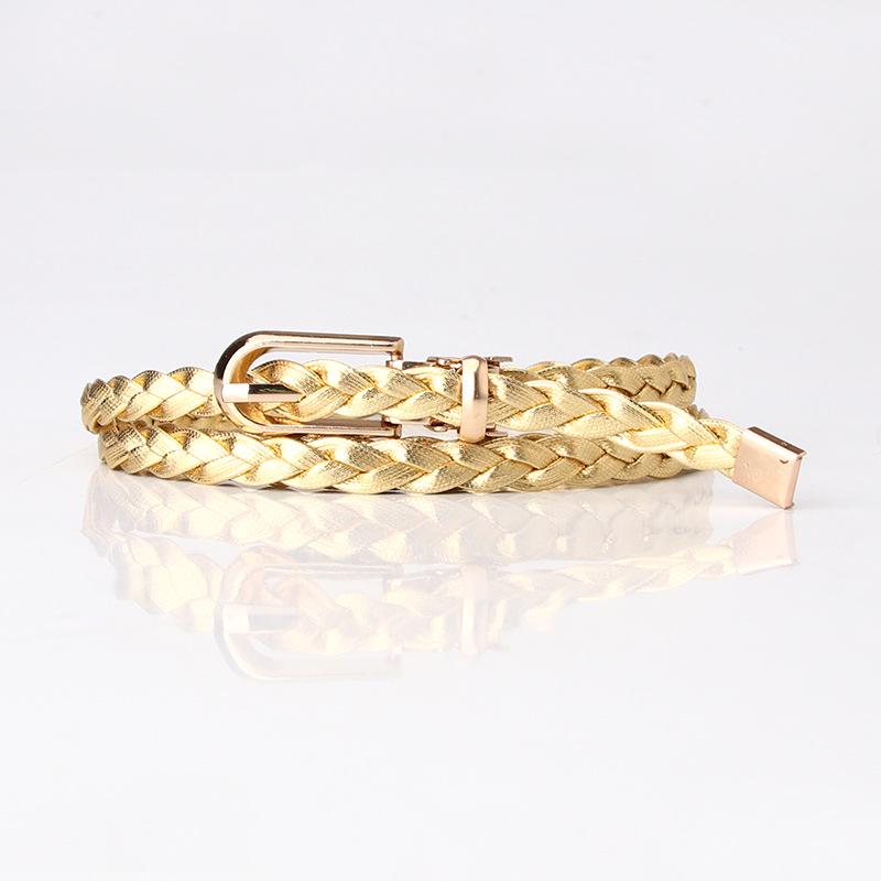 Korean-Style Women's Skinny Leather Belt with Pin Buckle