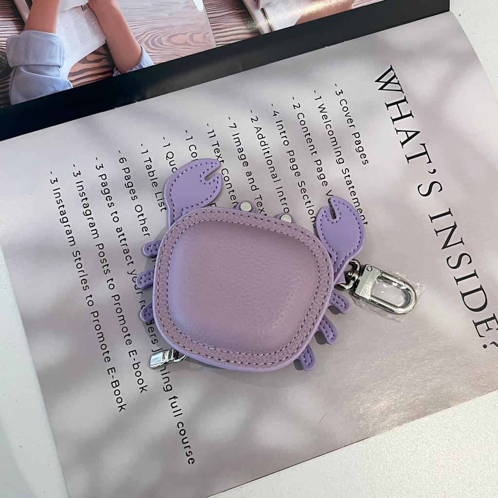 Handmade original crab bag pendant wireless bluetooth headset bag keychain change bag mouth red envelope car hanging