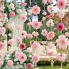 30/40/50Pcs Fishing Line Bohemian Style Artificial Flowers Floating Petals Water Falls Set Random Pink Flowers Pink DIY Pendants