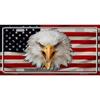 American Eagle US Flag Metal Wall Art, Realistic Patriotic Decor, 30x15 Cm